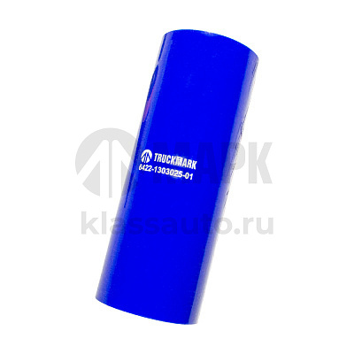 Патрубок радиатора нижний (силикон) синий (Ф60x180) (TRUCKMARK)